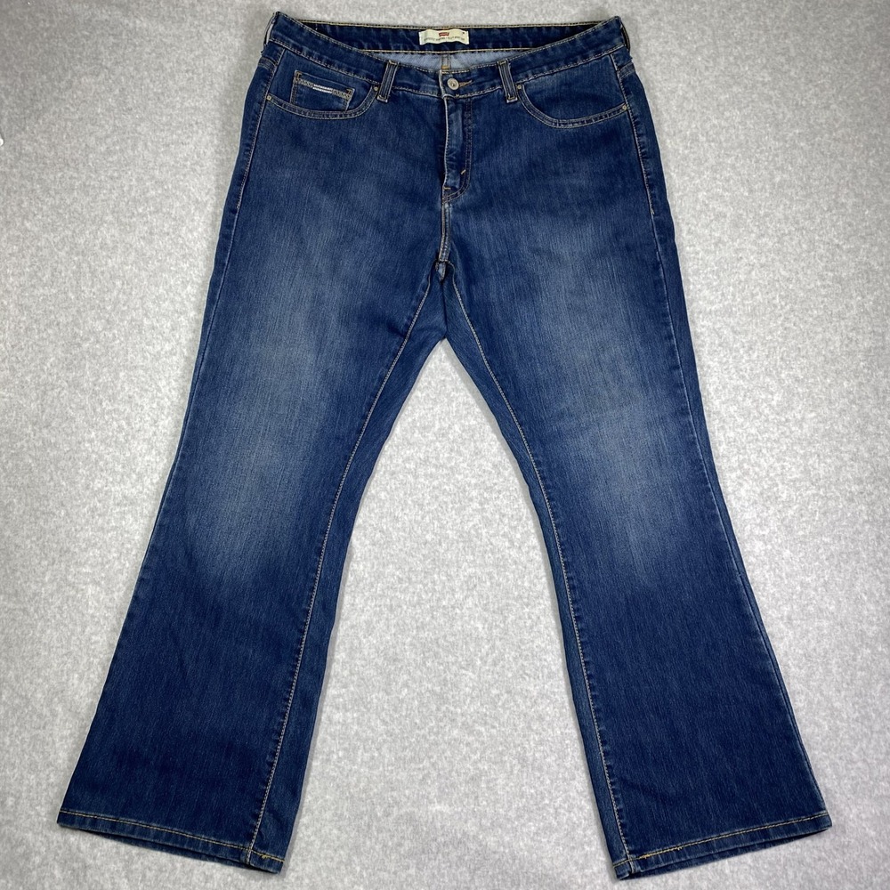 Levi's 512 Perfectly Shaping Boot Cut Jeans Women 20M Blue Excellent Stretch